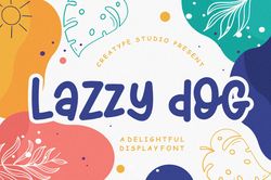 Lazzy Dog Delightful Display Typeface Trending Fonts - Digital Font