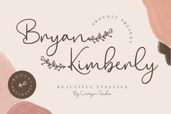 Bryan Kimberly Beautiful Typeface Trending Fonts - Digital Font
