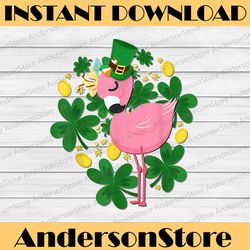 Flamingo St Patrick Day Png, Funny Pink Bird Lover Gift Png, Digital File, PNG High Quality, Sublimation