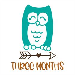 Happy Birthday Baby Owl Three Months Happy Birthday Cute Animal Svg
