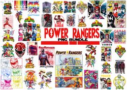 Power Rangers png Bundle , 36 desgin power rangers , Printable Digital Graphics , submilation design