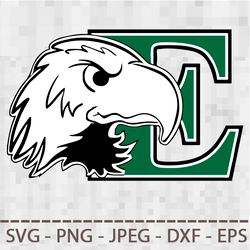 Eastern Michigan Eagles Logo SVG PNG JPEG  DXF Digital Cut Vector Files for Silhouette Studio Cricut Design