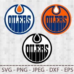Edmonton Oilers Logo SVG PNG JPEG  DXF Digital Cut Vector Files for Silhouette Studio Cricut Design