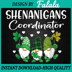 Shenanigans Coordinator St Patricks Day Gnomes Green Proud Pngt, Irish Gnome Png, Patrick Day Png, Digital download