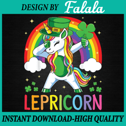 Lepricorn Unicorn St Patricks Day T-Shirt Kids Girls Lucky, Patrick Day Png, Digital download