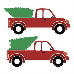 Christmas Tree and Pickup Truck svg, Christmas Svg, Christmas Truck Svg, Christmas Gift Svg, Merry Christmas Svg, Christ