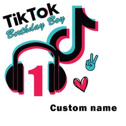 TikTok Birthday Boy 1th Custom Name Svg, TikTok Svg, Boy Svg, Tiktok Birthday Svg, Tik Tok Svg Digital Download