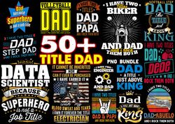 I have two titles Dad and Step Dad and I rock them both Png, Dad and Step Dad Png, Father's Day 2021 Png, Happy Father's