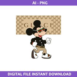 Mickey Gucci Png, Gucci Logo Png, Disney Gucci Png, Gucci Brand Png, Fashion Brand Png, Ai File