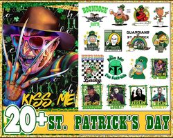 St Patricks Day Funny Movie PNG Bundle, Patricks Characters Png, St Patricks Day Bundle, Retro St Patricks Day Png, Digi