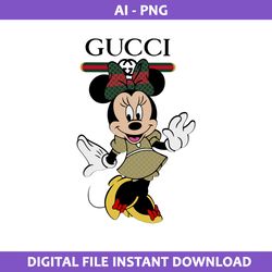 Minnie Mouse Gucci Fashion Brand Png, Minnie Mouse Gucci Png, Disney Gucci Png, Gucci Logo Png, Ai File