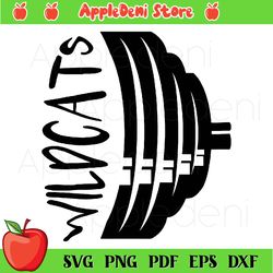 Wildcats svg, powerlifting svg, cut file, sports svg, powerlifting