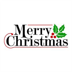 Merry Christmas Luxury Text Design Vector Stock Vector (Royalty Free) svg, Christmas Svg, Christmas Holly Svg, Christmas
