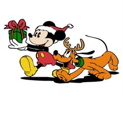 Christmas Mickey And Pluto Svg, Disney Svg, Disney Movie Svg, Mickey Svg, Mickey Pluto Svg, Pluto Svg, Christmas Svg, Di