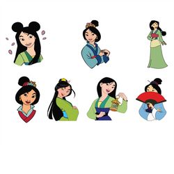 Disney Princess Mulan Svg, Disney Svg, Disneyland Svg, Mulan Svg, Princess Svg, Cute Mulan Svg, Pretty Mulan Svg, Mulan