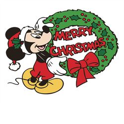 Merry Christmas Mickey Svg, Disney Svg, Mickey Svg, Mickey Mouse Svg, Christmas Svg, Merry Christmas Svg, Disneyland Svg