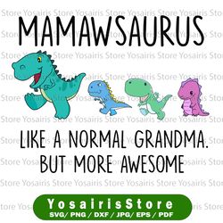 Mamawsaurus Like A Normal Grandma Svg, Mothers Day Svg, Gigisaurus Svg, Grandmasaurus Svg, T Rex Grandma Svg, T Rex Gigi