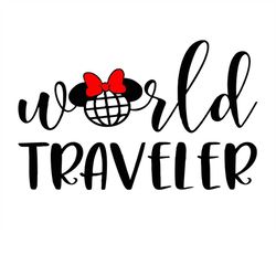 World Traveller Svg, Disney Svg, Mickey Svg, Mickey Mouse Svg, Mickey Head Svg, Disneyland Svg, Disney Movie Svg, Cartoo