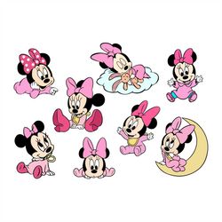 Baby Minnie Svg, Disney Svg, Minnie Svg, Mickey Svg, Disney Movie Svg, Cartoon Svg, Disney Lovers, Minnie Elsa Shirt, Mi