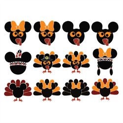 Halloween Mickey Turkey Svg, Disney Svg, Halloween Svg, Mickey Svg, Mickey Mouse Svg, Mickey Head Svg, Turkey Svg, Hallo
