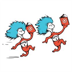 Thing 1 Thing 2 Svg, Dr Seuss Svg, Seuss Svg, Dr Seuss Gifts, Dr Seuss Shirt, Cat In The Hat Svg, Thing 1 Thing 2 Svg, D