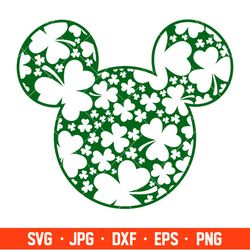 St Patricks Day Mickey Mouse Svg, Free Svg, Daily Freebies Svg, Cricut, Silhouette Vector Cut File