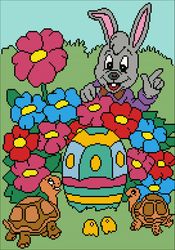 Digital - Vintage Cross Stitch Pattern - Easter - Easter Egg - Baby - PDF
