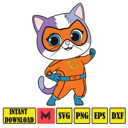 Superkitties svg, png, dxf, jpeg, pdf, buddy super kitty png for sublimation, digital download for cricut and silhouette