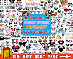 99.000 file Disney SVG Bundle, Mega Disney svg dxf eps png, for Cricut, digital, file cut, Instant Download