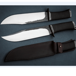 COMBAT KNIFE HANDFORGED BLACK LATHER