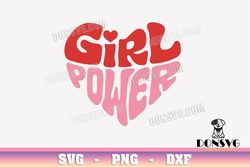 girl power heart shaped svg cutting file woman strong love svg image cricut vinyl decal vector women day