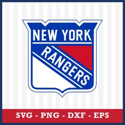 New York Rangers Svgm New York Rangers Logo Svg, NHL Svg, Sport Svg, Png Dxf Eps File