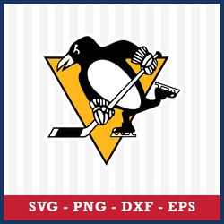 Pittsburgh Penguins Svg, Pittsburgh Penguins Logo Svg, NHL Svg, Sport Svg, Png Dxf Eps File