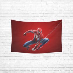 spiderman wall tapestry, cotton linen wall hanging