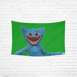 huggy wuggy wall tapestry, cotton linen wall hanging