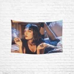 Pulp Fiction Wall Tapestry, Cotton Linen Wall Hanging