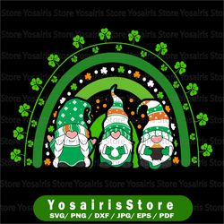 Cute Lucky Rainbow Gnome Svg, Happy St Patricks Day Svg, Cricut, svg files, Cut File, Dxf, Png, Svg, Digital Download