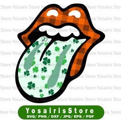 Green Lips Svg, Saint Patrick's Svg, Lucky Shamrock Svg, Cricut, svg files, Cut File, Dxf, Png, Svg, Digital Download