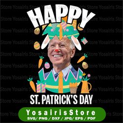 Happy St Patrick's Day Joe Biden Png, Joe Biden Easter Confused St Patricks Png, Sublimation, Biden St Pattys Png