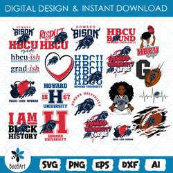 Howard University Svg, HBCU Svg Collections, HBCU team, Football Svg, Mega Bundle, Digital Download