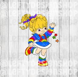 Rainbow Girlie | Rainbow Brite | SVG | PNG | Instant Download