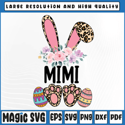 Mimi Easter Leopard Png, Bunny Egg Cute Family Easter Png, Easter Png, Digital Download