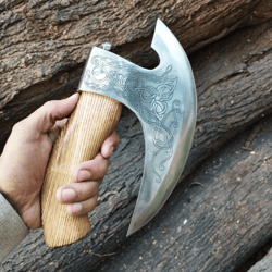 custom handmade stainless steel pizza cutter viking axe carbon hatchet,viking axe, carbon hatchet, pizza axe, custom axe