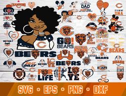Chicago Bears  svg bundle ,Chicago Bears  svg dxf eps png , N F L Teams svg , digital download