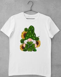 St. Patricks Day Shamrock Gnome With Sunflowers Png Sublimation Design, St. Patricks Day Gnome Png - T52