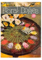 Digital | Floral doilies | Vintage crochet pattern napkins | PDF