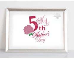 5th Mother's Day  - embroidery design