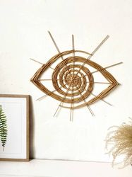 Wicker evil eye decoration. Large evil eye wall hanging. Evil eye wall decor. Evil eye home decor. Wall hanging