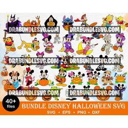 40 Disney halloween svg, Halloween Pumpkin SVG, PNG famous halloween, cartoon characters cricut, cutting cut clipart svg