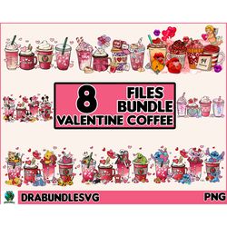 8 Valentine Coffee Png Bundle, Valentine Coffee Cup Png, Valentine Drink Png, Valentine Cartoon Png, Valentine Food Png,